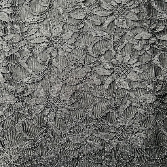 Style & Co. Vintage Y2K Black Lace Sheer Dress Floral Black Medium Midi - Picture 3 of 16